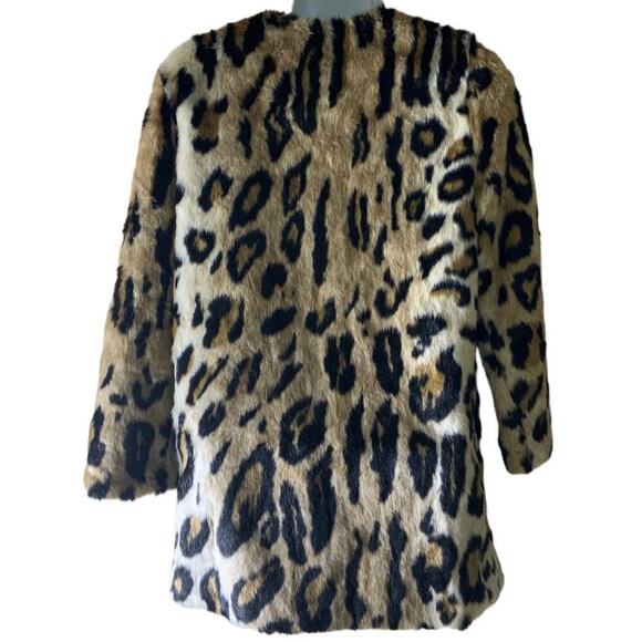 Vintage Donna Salyers Fabulous-Furs Coat Women Size Large Faux Fur Leopard Print - Picture 2 of 7